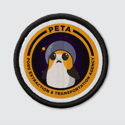 Porg Star Wars Patch graphic design illustration patch