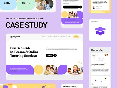 HeyTutor Case Study case study css design development front end interface nocode product scroll service ui ux web webflow website