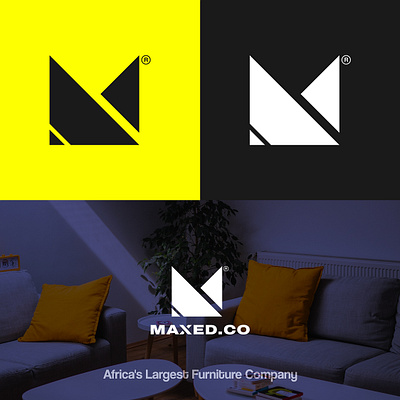 Maxed.co Logo by Gideon Steward combination mark furniture graphic design logo simple type vector wordmark