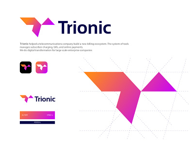 Trionic Logo Design branding design font graphic design icon illustrator logo logo design sofiqul.im99 trionic vector