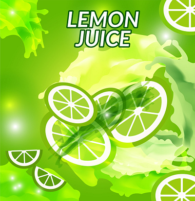poster lemon juice vector template 3d animation app branding business card design design graphic design illustration logo monir360 poster ui