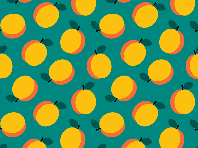 Apricot pattern by Tatiana on Dribbble