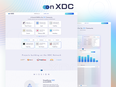 onXDC - A Central HUB for the XDC Community blockchain branding chart community crypto graphic design landing logo ui web xdc