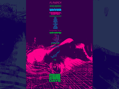 Strange Days (1995) Alternative Movie Poster 1995 90s alternative movie poster cyber cyberpunk design dystopia james cameron movie poster movies poster posters strange days techno typography