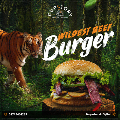 Social Media Poster ads advertise advertising burger design facebook post graphic design instagram post