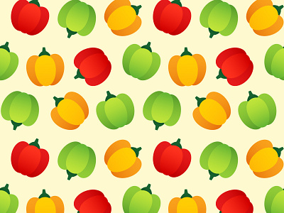 Pattern of peppers 2d background bright colorful colourful endless flat food illustration mexica mexican nature organic pattern pepper red repeatable seamless vector vegetable