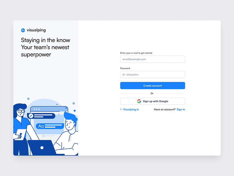 Sign In Landing Page by Ala Dadan on Dribbble