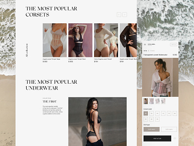 Fangahra corset and lingerie brand beauty corsets design typography ui ux