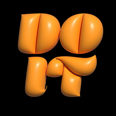 DO IT 3d black design do graphic design it logo orange