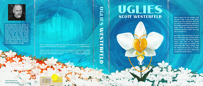 Uglies by Scott Westerfeld book cover book design colorful flower gritty jewelry stylized textured uglies vivid