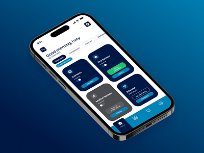 Smart Home Mobile App Design: iOS Android UX/UI Design Concept smart home tech visual design