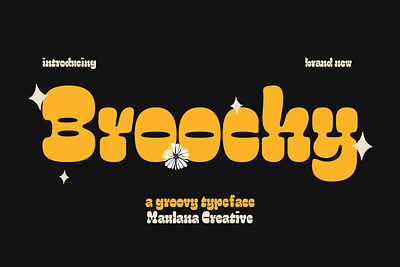 Broochy Groovy Typeface Display Font animation branding design font fonts graphic design illustration logo nostalgic