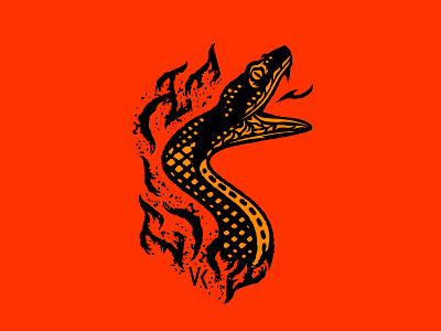 Full Throttle design fire flames graphic design illustration snake texture vector whiskey