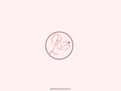 RL + Flower Monogram Logo brand branding design flower graphic design illustration logo logofolio minimalist monogram rl vector