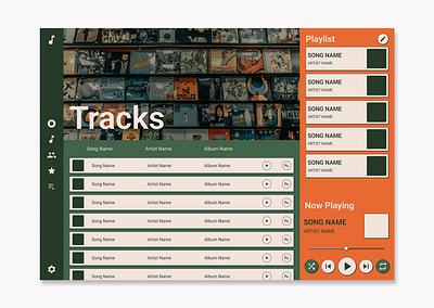 Daily UI 009 - Music Player dailyui design green music musicplayer neubrutalism orange player ui ux