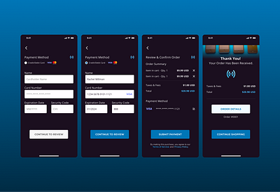 Mobile Checkout Payment Flow UI app confirmation design financial ios mobile order payment ui ux