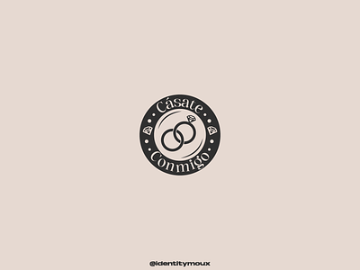 Cásate Conmigo Logo brand branding design graphic design illustration logo logofolio love married minimalist rings vector