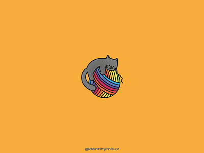 Emma Estimula Logo brand branding cat catcute colors cute design graphic design illustration logo logofolio vector wool