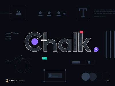 Chalk Design System app brand branding chalk design system gaming logo logotype modern product simple system