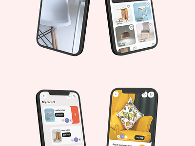 fourniture app store app design typography ui ux