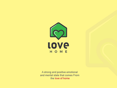 Love + Home Logo branding graphic design home home logo icon illustration logo logo design love love logo minimalistic ui ux vector