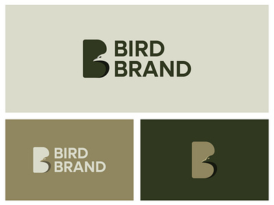 Bird Brand logo concept animals b b lettering bird logo branding design green bird logo symbol zoo