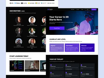 Web Design for XR Education Platform edtech marketing responsive ui uidesign uiux ux website xr