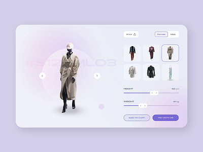 METARIALS • Digital Fashion Sizing 3d animated animation ar branding desktop digital ecommerce eshop fashion future futuristic minimal minimalist minimalistic motion motion graphics ui ux vr