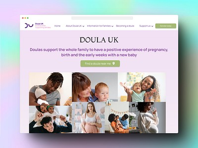 Reimagining Doula UK's Landing page dailyui design ui ux uxui