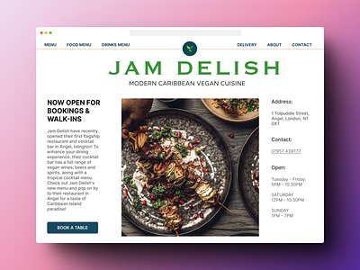 Reimagining Jam Delish's Landing page dailyui design ui ux uxui