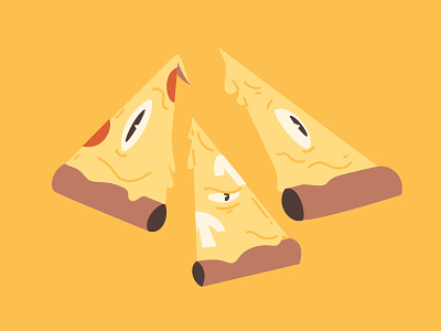 Slices character design creature icon illustration pizza pizza slice slice vector