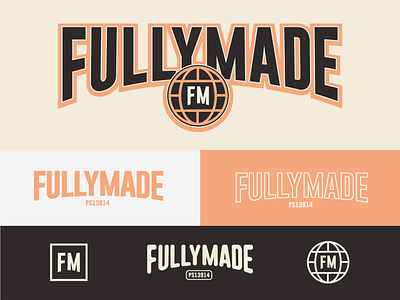 FULLYMADE apparel brand branding clothing globe logo shirt wordmark world