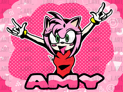 A M Y - C A R T O O N Y amy animation anime app branding design fanart graphic design illustration logo sonic tails