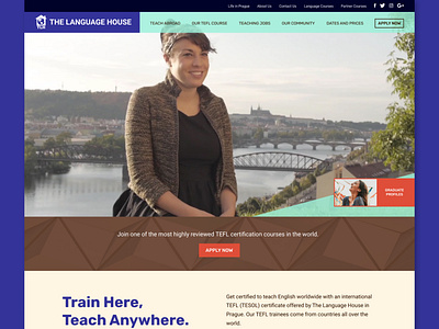 The Language House - Education website education ui ux web web design