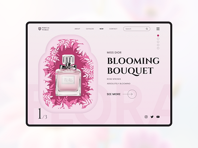Perfume shop website adobe photoshop concept design figma graphic design midjourney ui