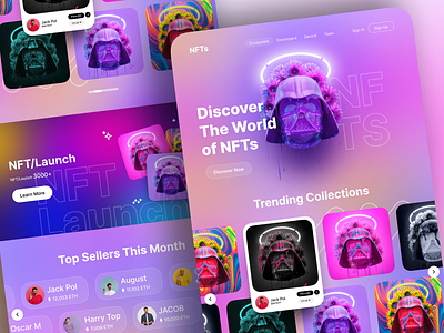 NFT Website UI Concept crypto design figma graphic design nft ui ui design web web design