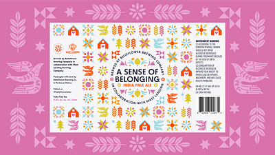 A Sense of Belonging IPA adobe illustrator beer label botanical illustration branding brewery craft beer design folk art graphic design illustration label label design packaging design pattern pattern design typogaphy vector