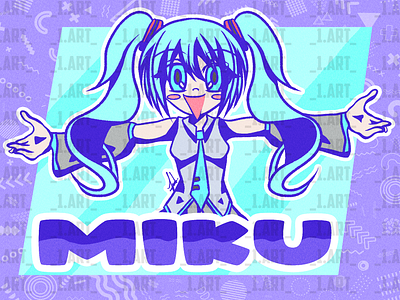 M I K U - C A R T O O N Y animation anime app branding design fanart graphic design illustration logo manga miku ui