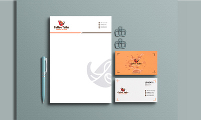 business card & letterhead design template branding business card concept creative custom design design graphic design letterhead logo qr code vector