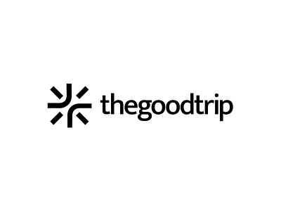 The Good Trip arrow company event good logo logo design logotype minimalist organization road simple smile trip typeface