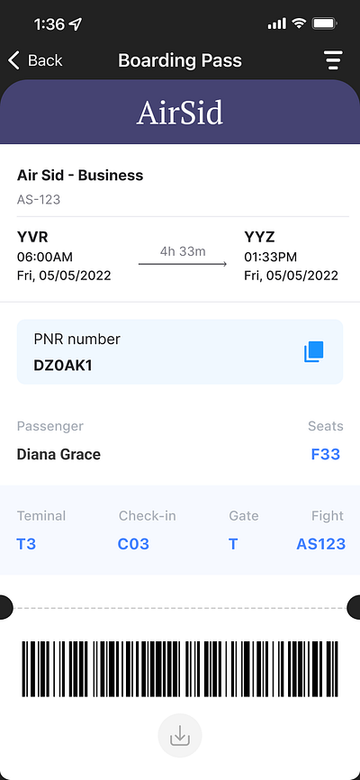 Daily UI Challenge - Day 24: Boarding Pass 100days 100daysofdailydesign airline application boarding boardingpass challenge dailydesign day24 design designer designthinking figma graphic design illustration pass passenger ui ux wallet