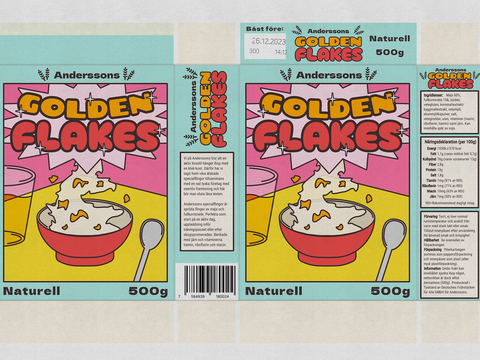 Cereal box - package design by Kajsa Quinacridone on Dribbble