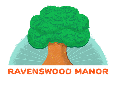 Ravenswood Manor Historic District in Chicago, Illinois beautification birch chicago city emblem foliage forest green spaces greenery historic district illustration leaves logo midwest neighborhood neighbors oak ravenswood t shirt design trees