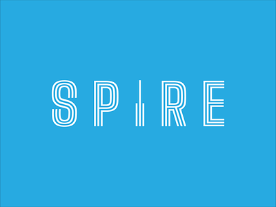Spire Logo blue branding healthcare logo minimal vector