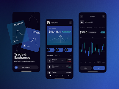 Crypto wallet – mobile app concept app crypto interface ui ux wallet