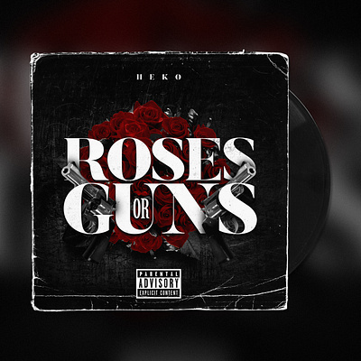 Music Art Cover - Heko - Roses or Guns graphic design
