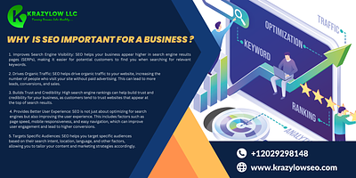 Why is SEO important for a business? branding business dataentry design krazylowseo leadgeneration webdesign webdevelopment