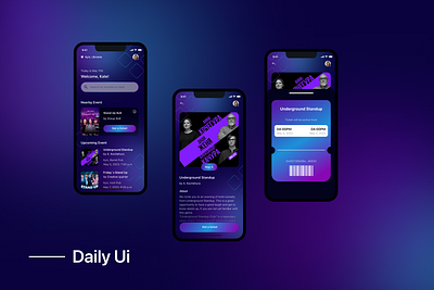 Event app dailyui uxui app design ui ux