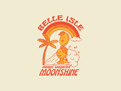 Mango Tango Surfers apparel design belle isle illustration mango moonshine palm tree rainbow shirt design surf surfers tangerine vector