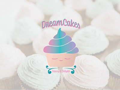 Cupcake Logo - Day 18/50 bakery branding cakes cupcake cupcake logo daily logo dailylogochallenge dailylogochallenge day 18 design dlc dlc 1850 gradient graphic design illustrator logo vector